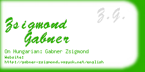 zsigmond gabner business card